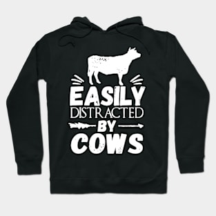 Easily Distracted By Cows Hoodie